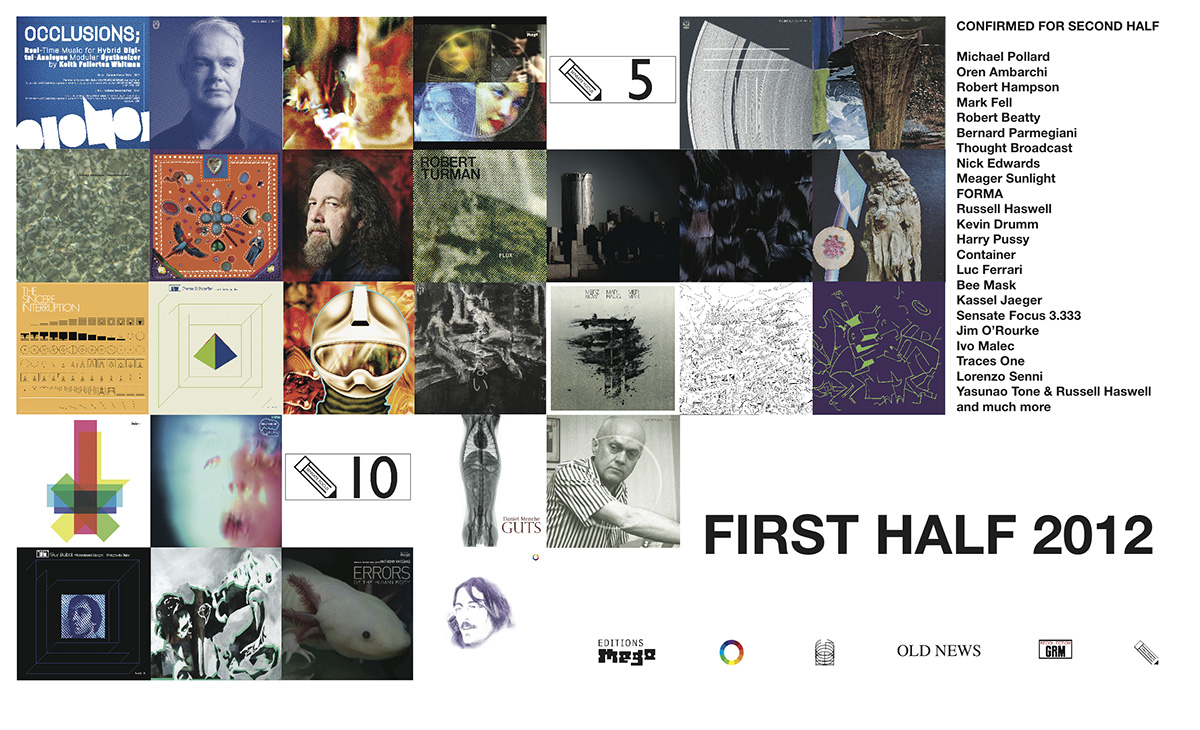 Editions Mego 1st half of 2012 advert