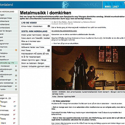 O))) vs NRK tv