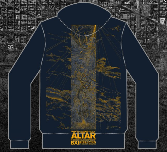 ALTAR HOODIE NOW AVAILABLE ON NAVY BLUE from DAYAFTERPRINTS