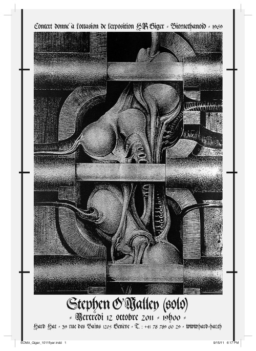 HR Giger gallery show (concert) flyer