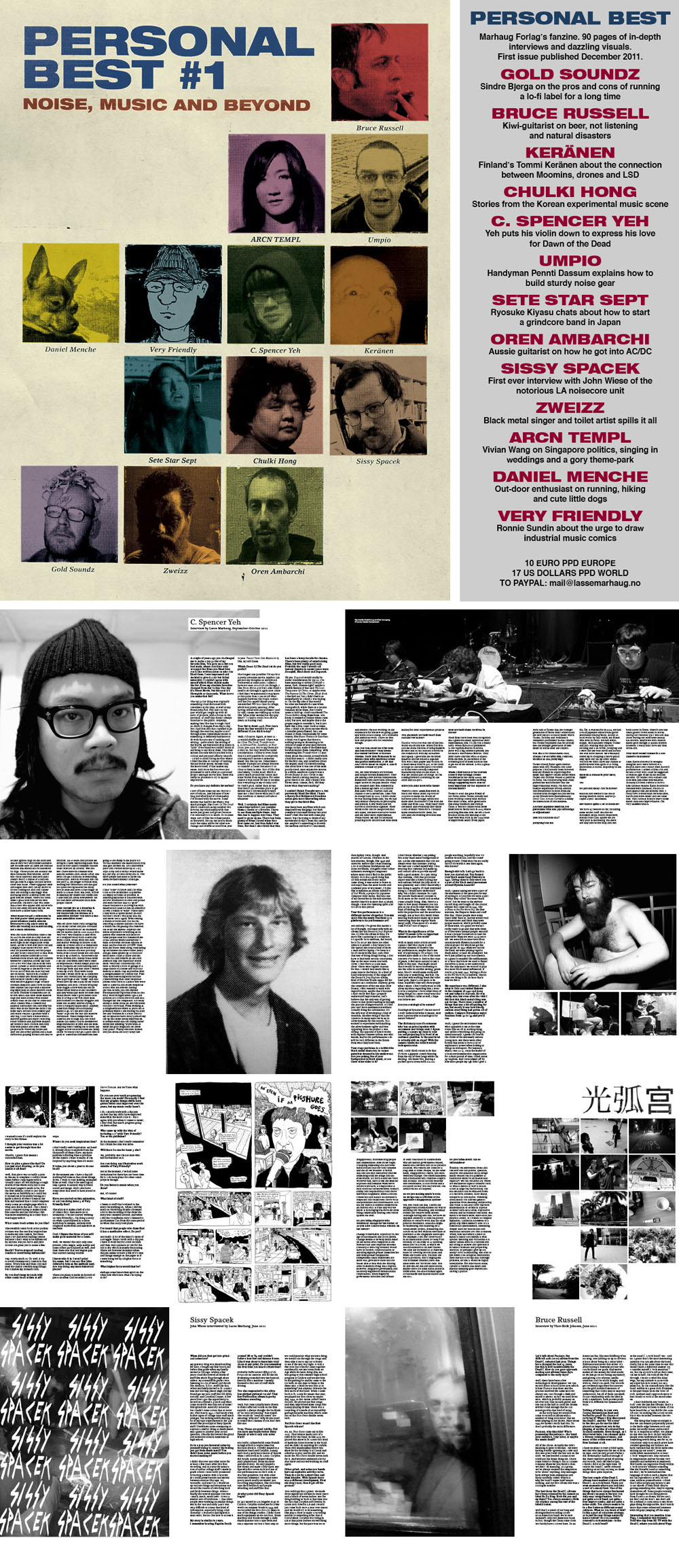 Lasse Marhaug's "Personal Best" fanzine #1 released