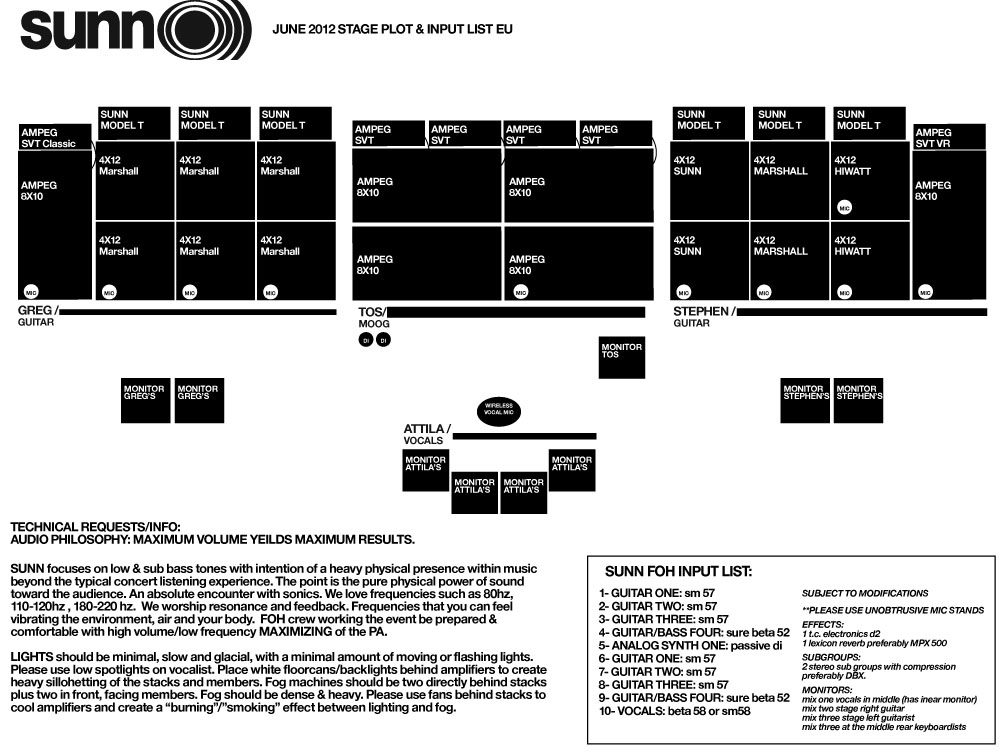 SUNN O))) revised UK/EU dates June 2012