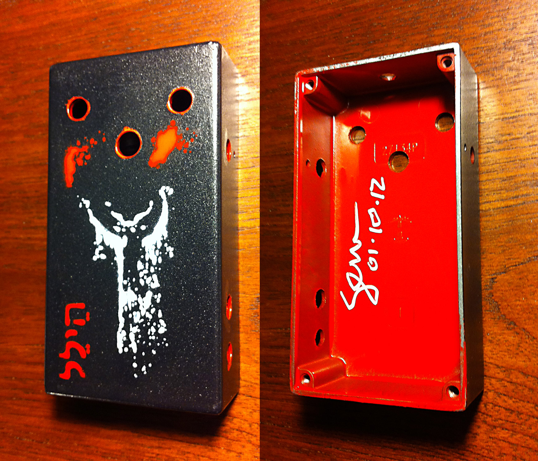 THE BLACK. Hand painted Morton Underwood noise box case