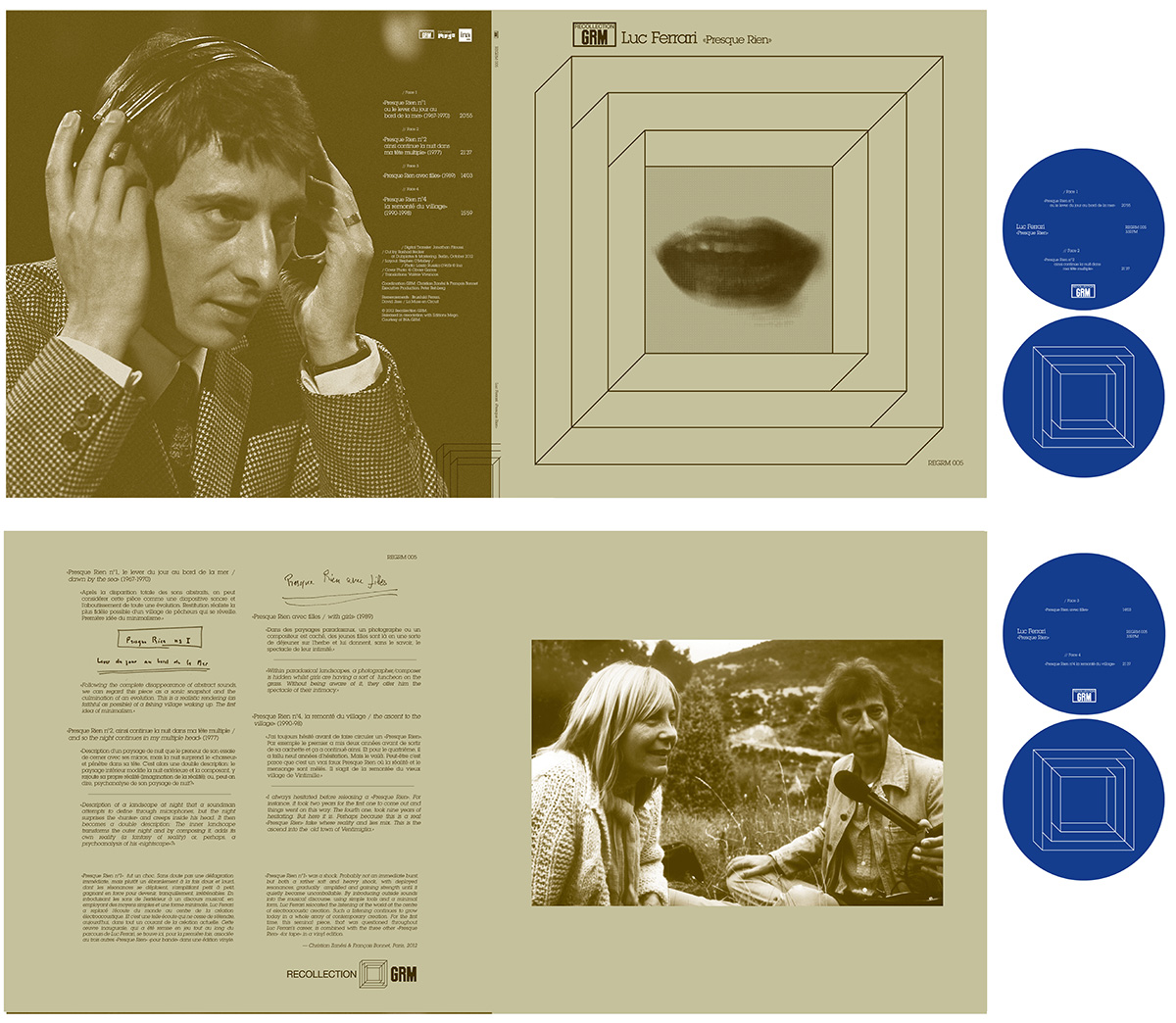 REGRM005 Luc Ferrari & REGRM006 Ivo Malec vinyl designs