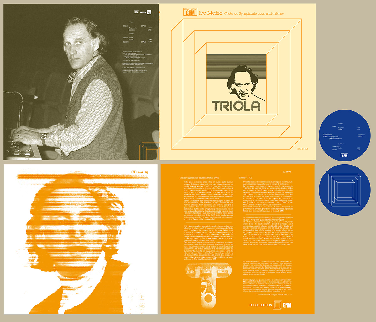 REGRM005 Luc Ferrari & REGRM006 Ivo Malec vinyl designs