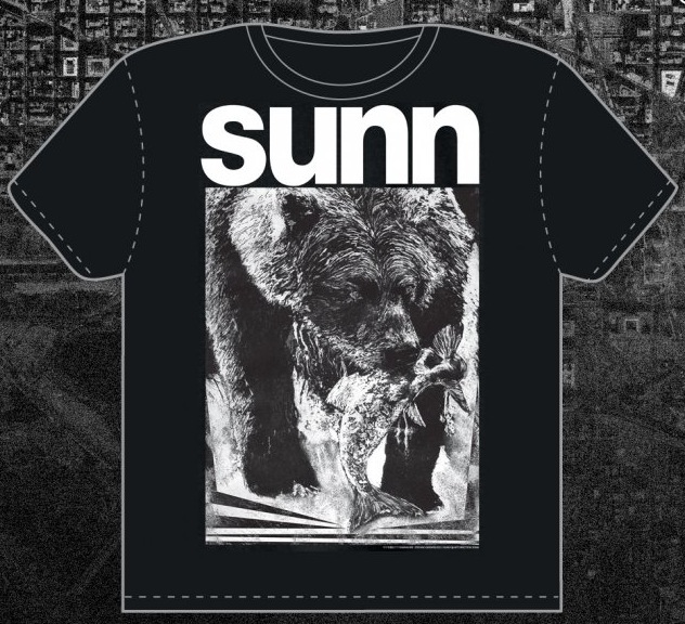SUNN O))) February 2013 tour shirt remainders now on sale at DAYAFTERPRINTS