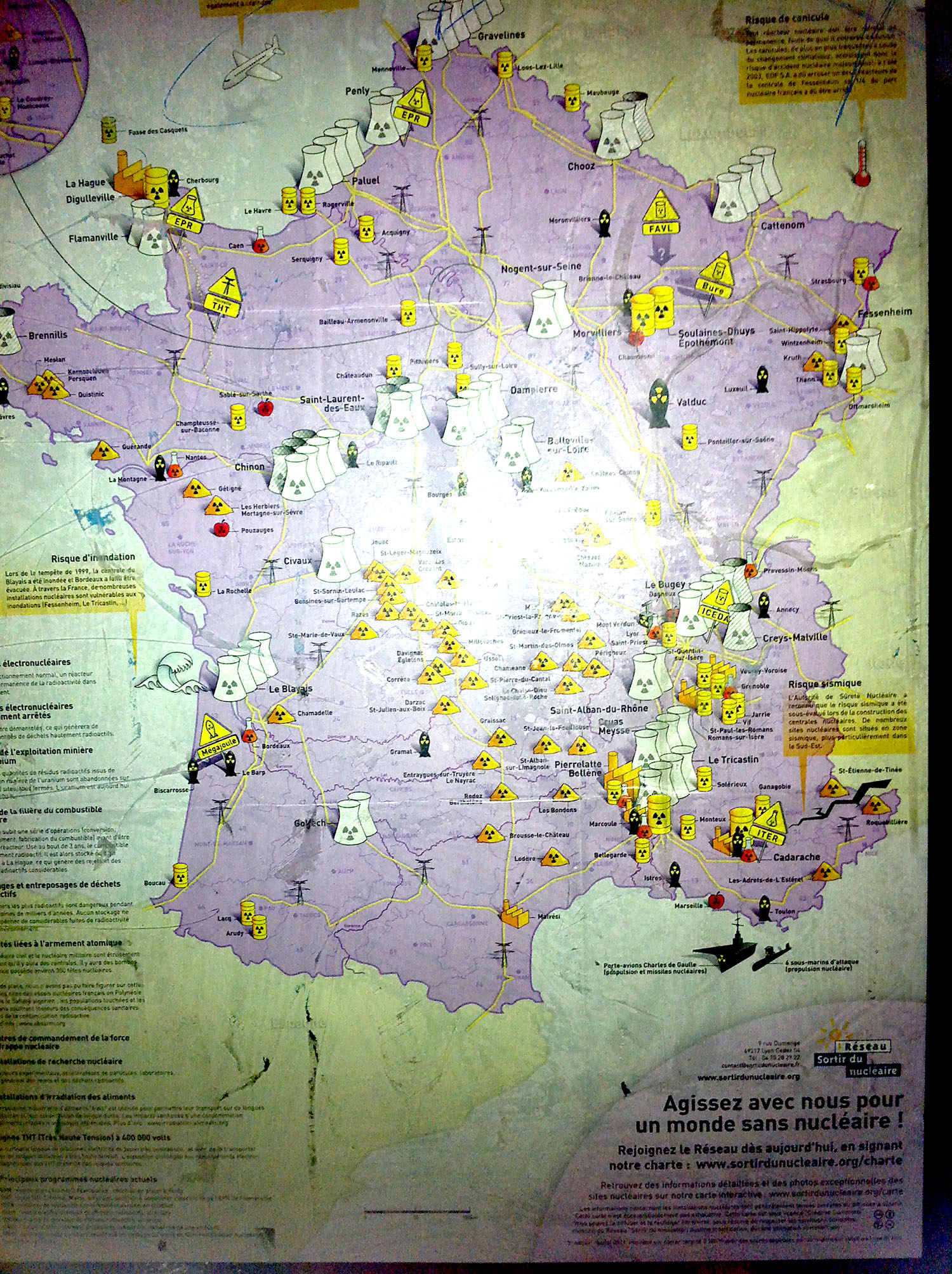 France nuclear energy map