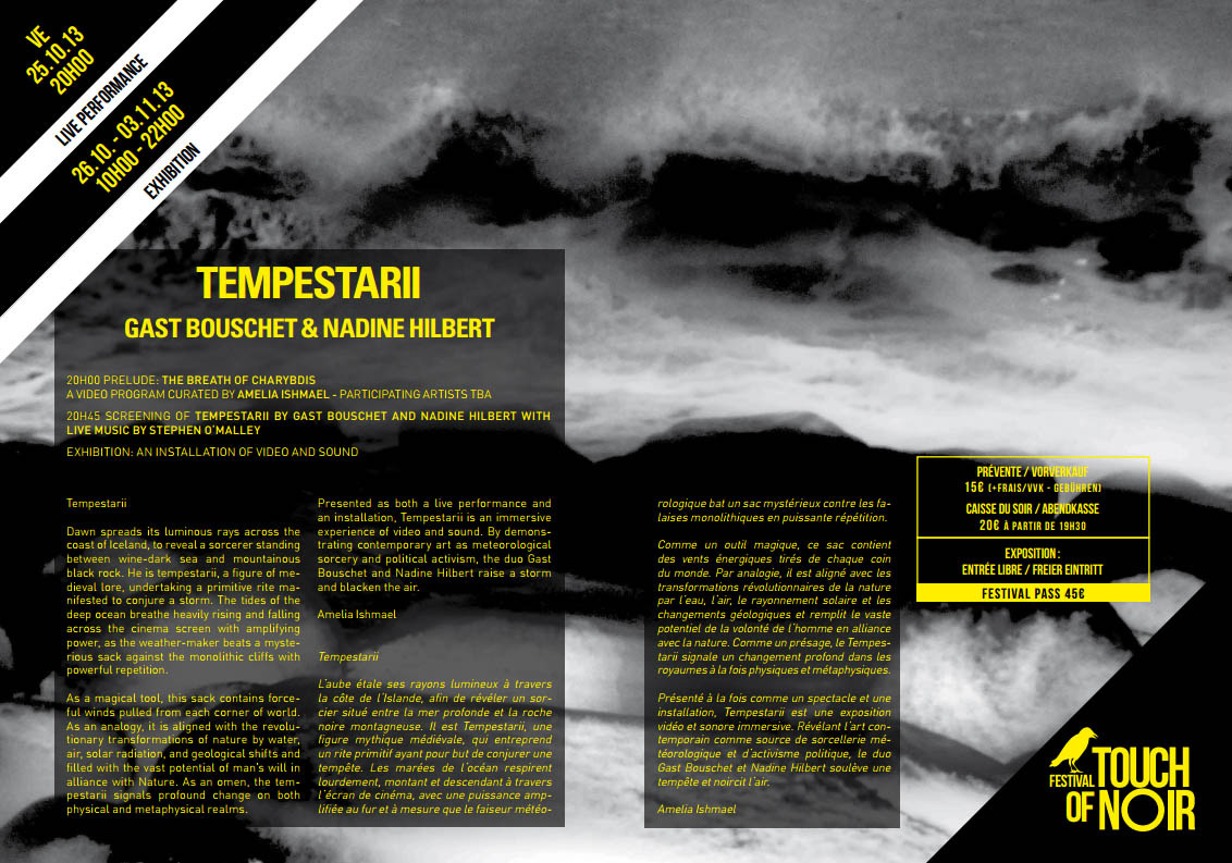TEMPESTARII film by Gast Bouschet & Nadine Hilbert