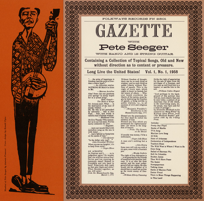 Album design by Ronald Clyne for Folkways Records
