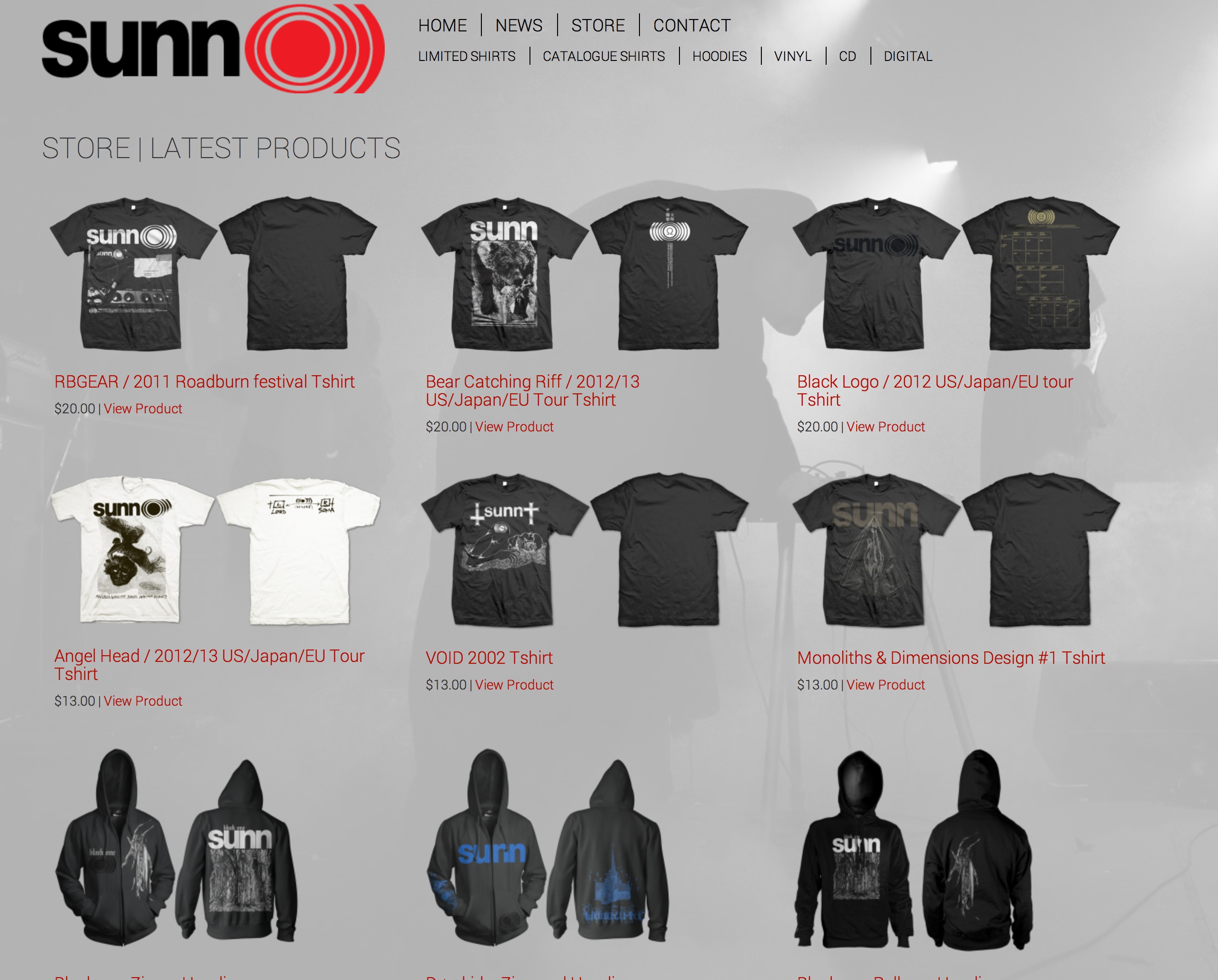 SUNN O))) Website/webstore launched