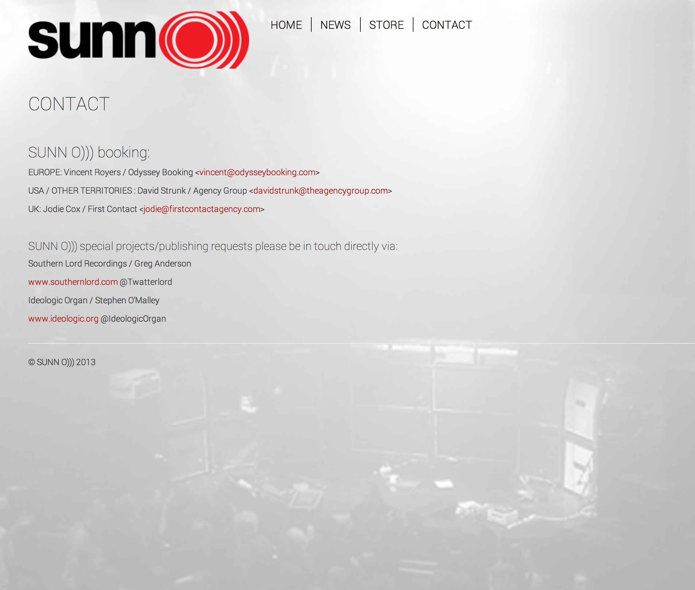SUNN O))) Website/webstore launched