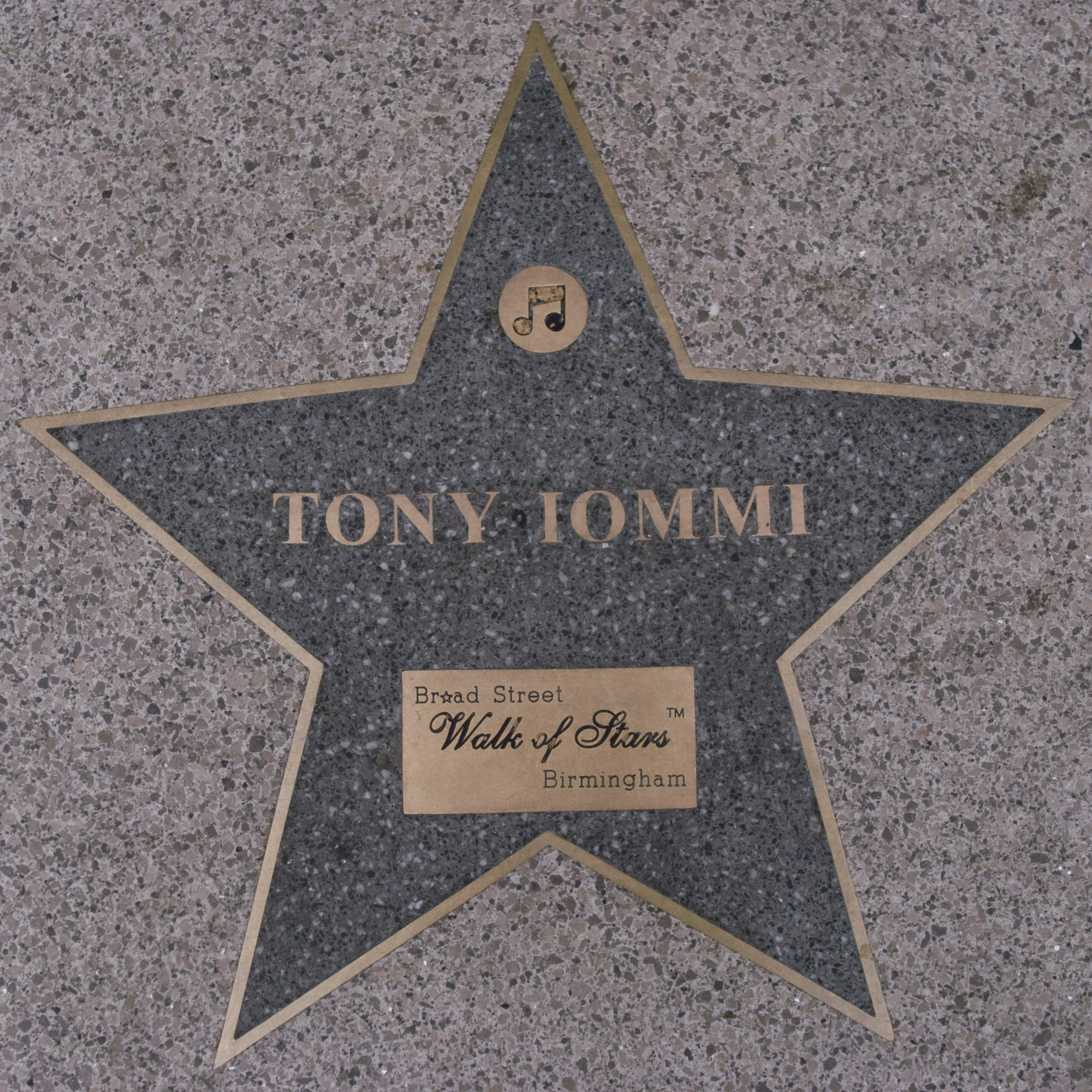 IOMMI Star on Birmingham Walk of Stars