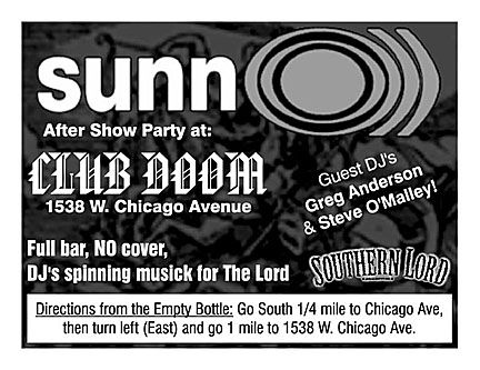 SUNN O))) vs WIRE after party