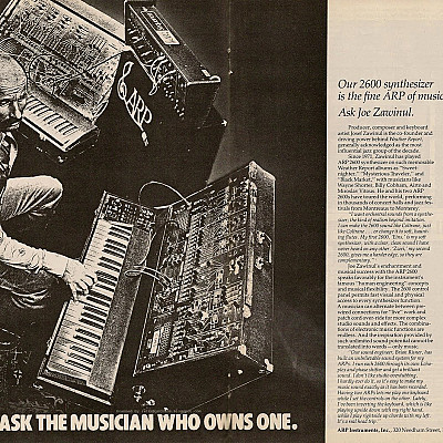 Vintage synth adverts