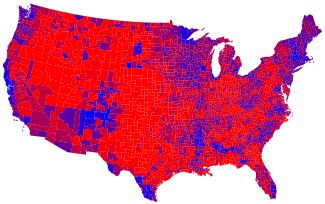 Maps and cartograms of the 2004 US presidential election results